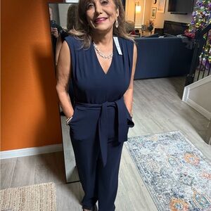 White House Black Market Deep Blue Jumpsuit